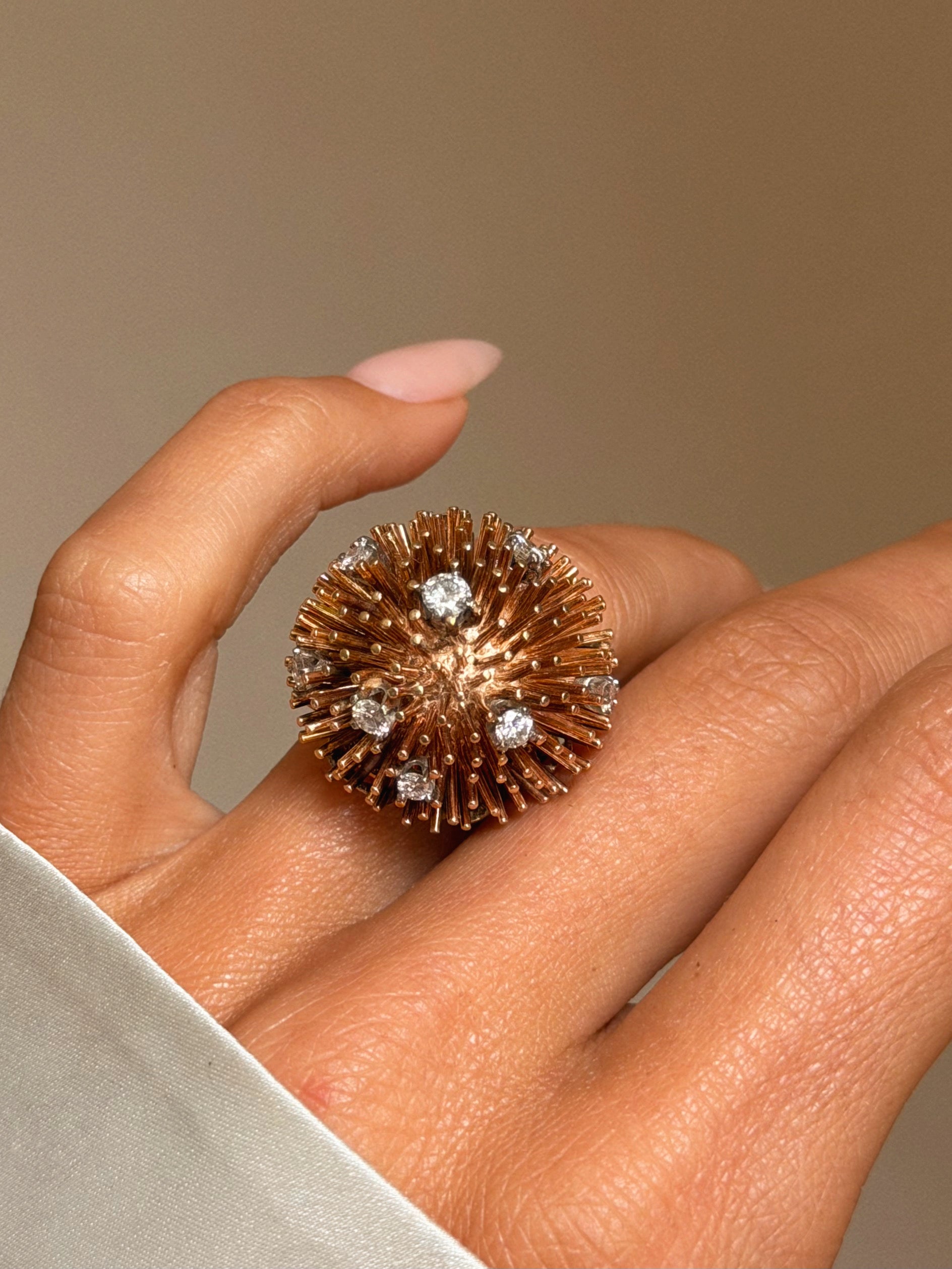 I'D BE LESS PRICKLY IF YOU DIDN'T POKE SO MUCH // VINTAGE BOMBE RING