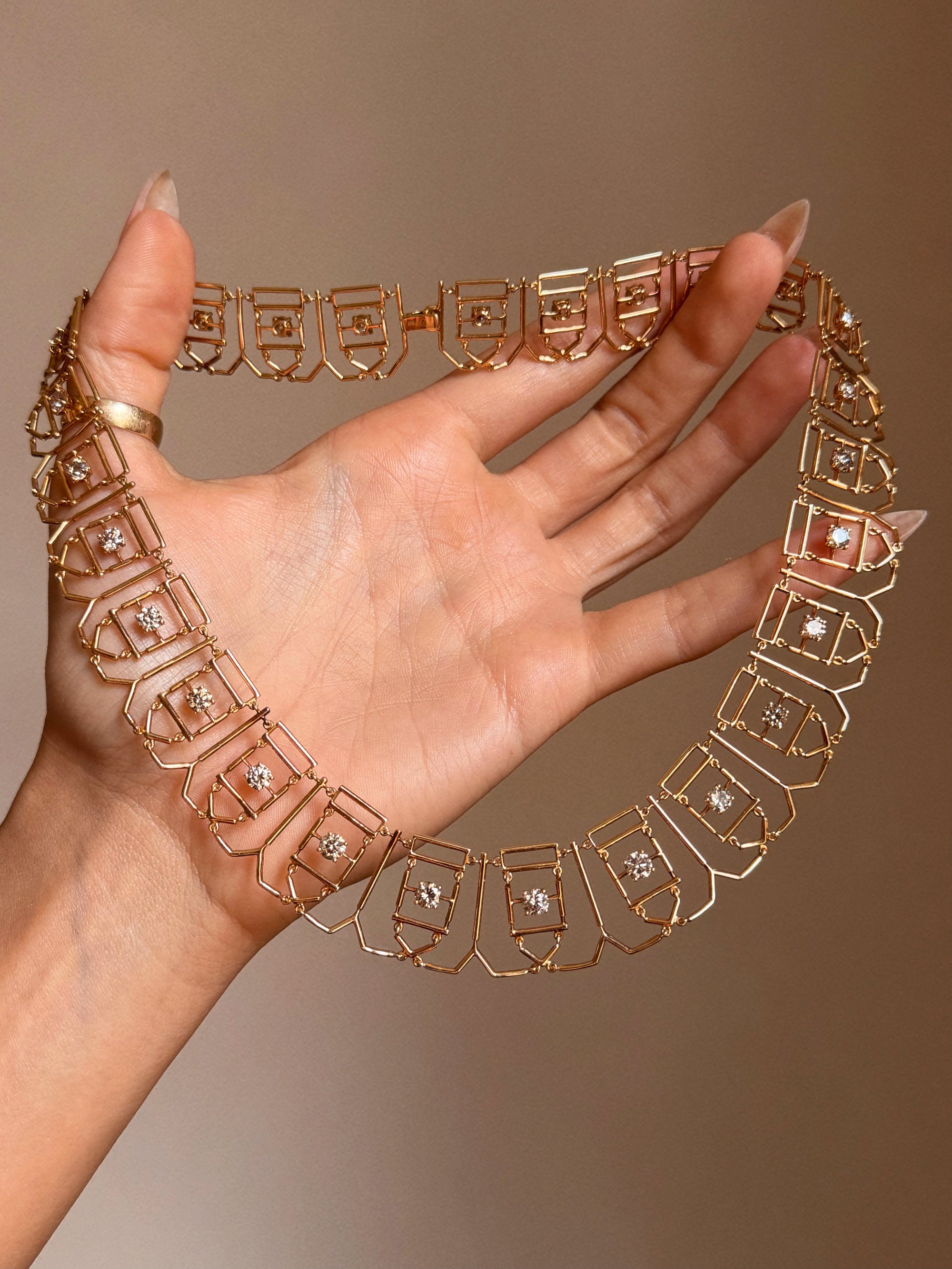 I FACED THE GATES OF HELL AND FOUND HEAVEN INSTEAD // AMAZING 18K GOLD AND DIAMOND COLLAR