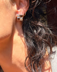 I'LL ROLL THE DICE AND GET LUCKY, ANYTIME // VINTAGE CARRE CUT DIAMOND EARRINGS