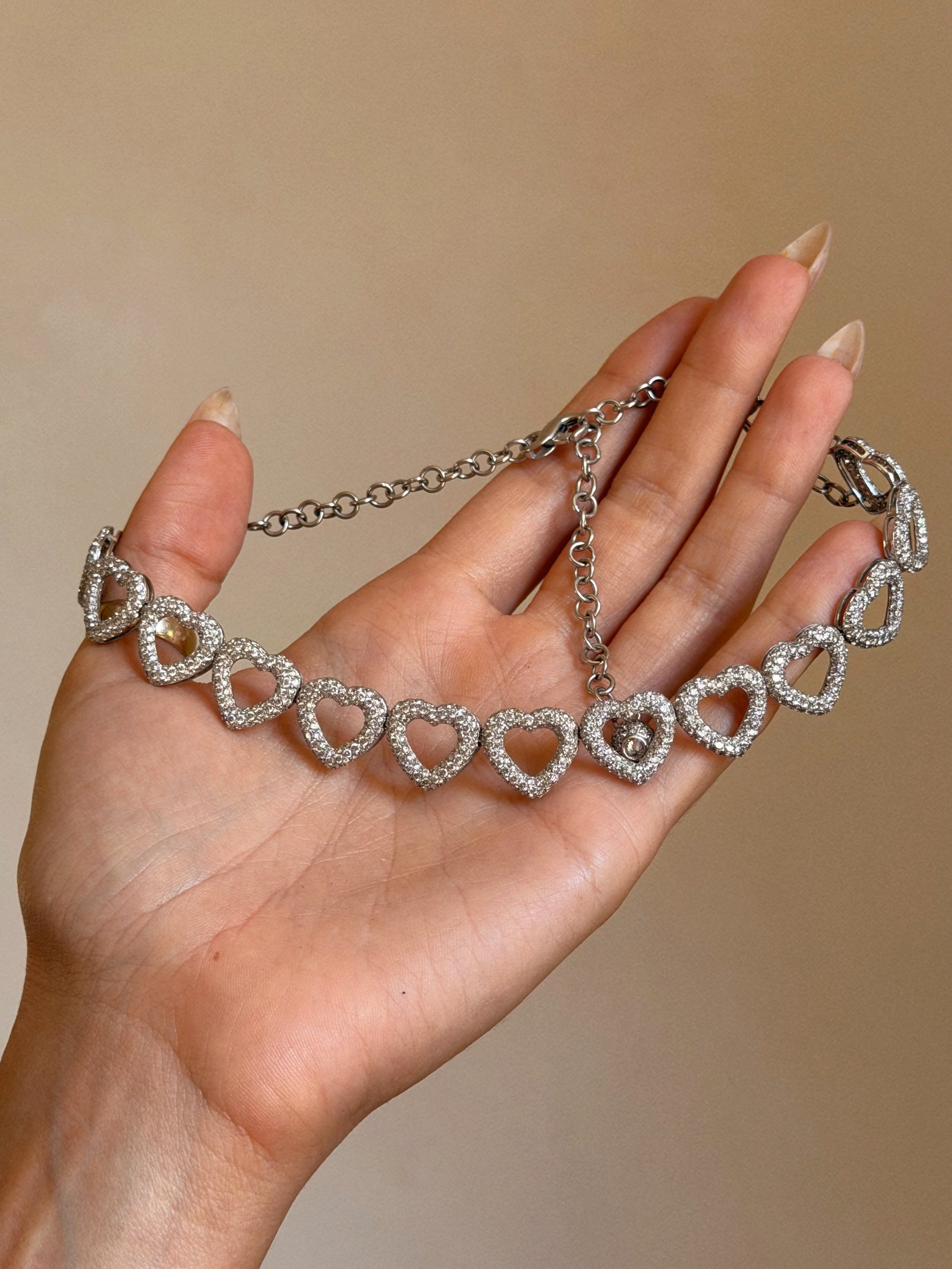 10 THINGS I HATE ABOUT YOU DO NOT INCLUDE 10CTS OF DIAMONDS // Y2K DIAMOND HEART CHOKER NECKLACE