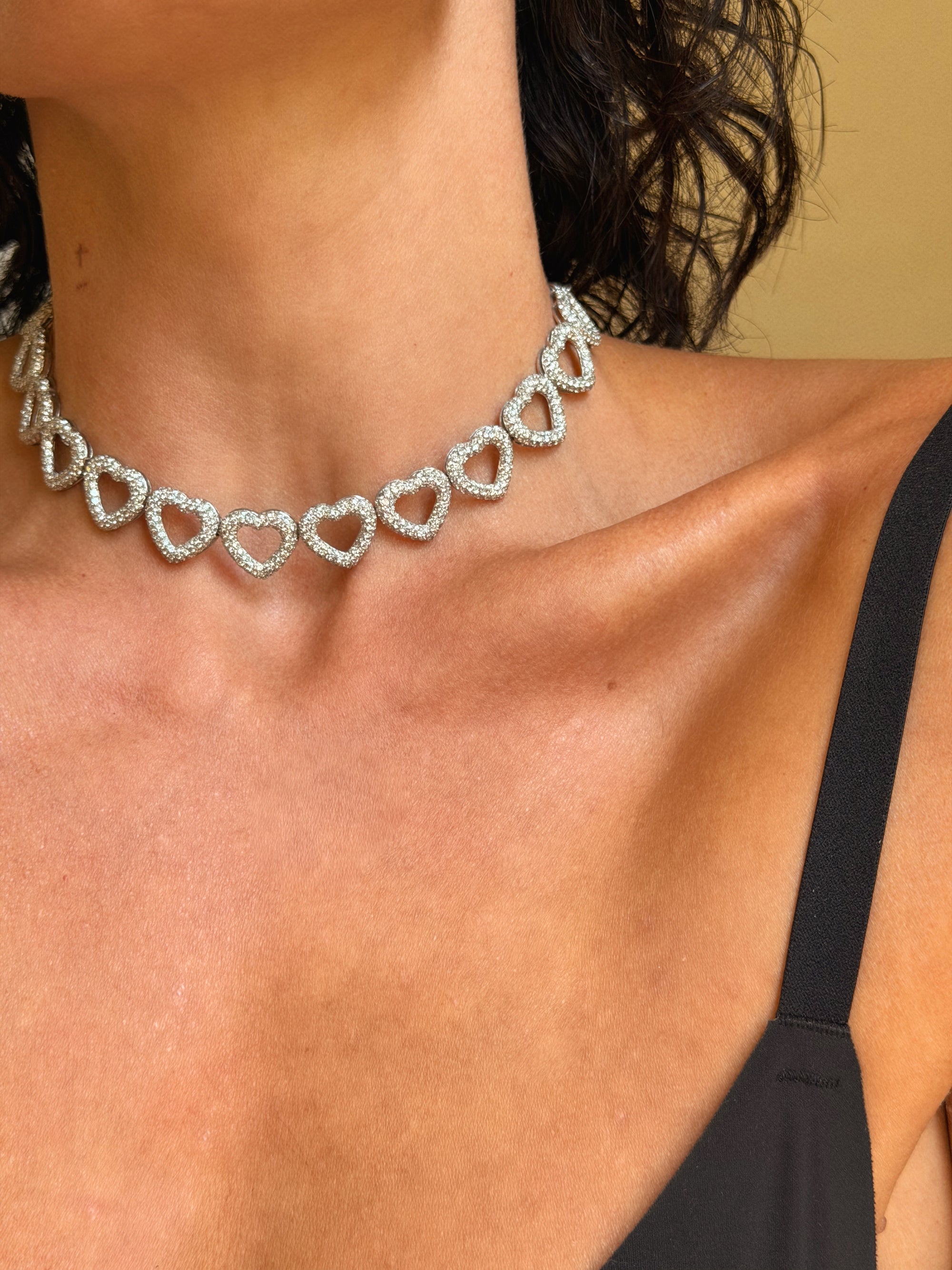 10 THINGS I HATE ABOUT YOU DO NOT INCLUDE 10CTS OF DIAMONDS // Y2K DIAMOND HEART CHOKER NECKLACE