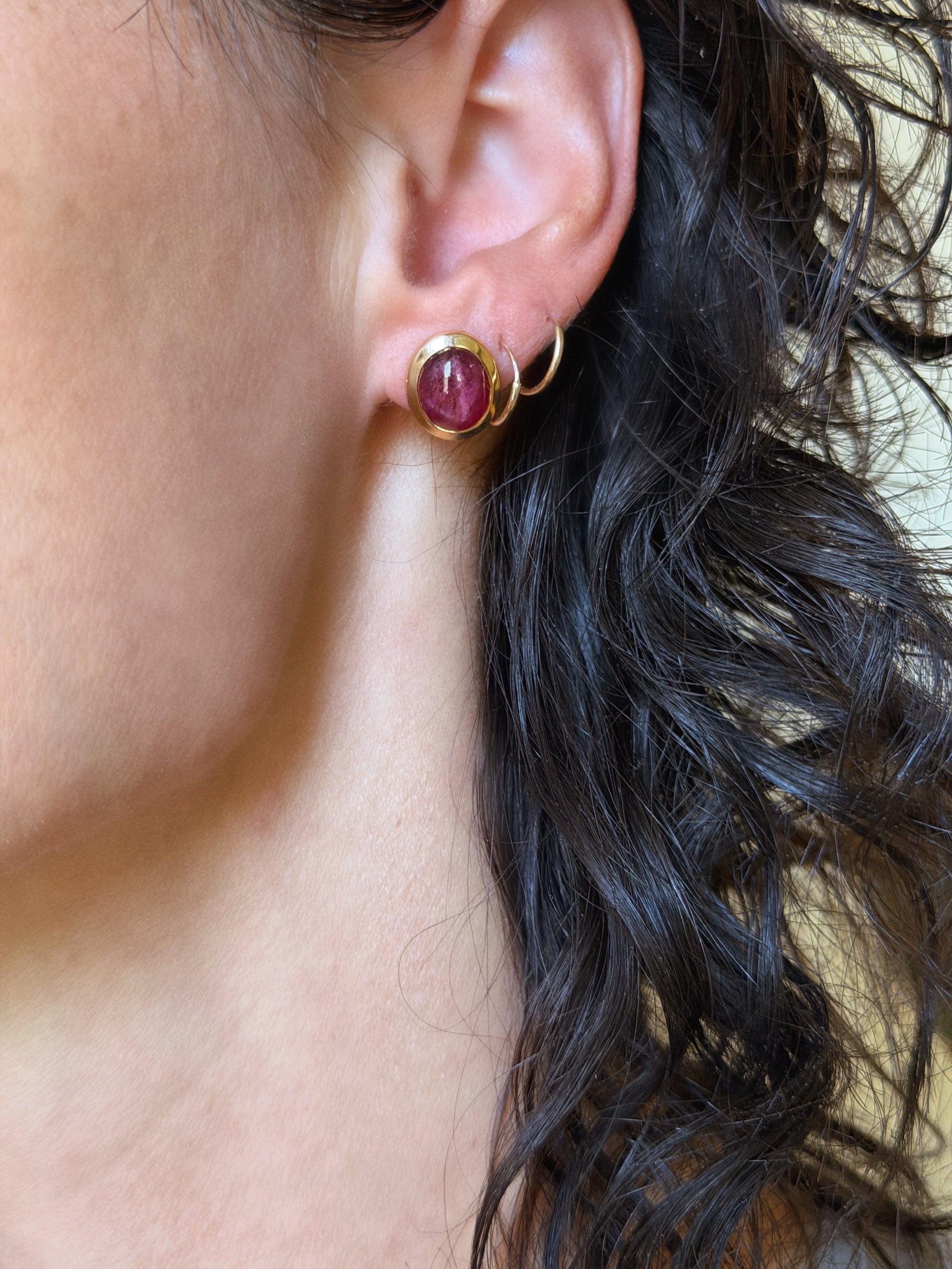 OF WILD SUMMER RASPBERRIES BURSTING LIKE STARS ON MY TONGUE // GIA CERTIFIED STAR RUBY PAIR EARRINGS