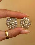 I WATCHED YOU BLOW THE DANDELION HEADS AND IN MY HEART I HOPED FOR ALL YOUR WISHES TO COME TRUE // VINTAGE PEARL AND DIAMOND CLUSTER EARRINGS