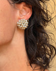 I WATCHED YOU BLOW THE DANDELION HEADS AND IN MY HEART I HOPED FOR ALL YOUR WISHES TO COME TRUE // VINTAGE PEARL AND DIAMOND CLUSTER EARRINGS