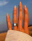 I HAVE A STRENGTH THAT IS MADE OF LINKS THAT CANNOT BREAK // CUBAN LINK ARTICULATED RING WITH EMERALD CUT DIAMOND // CUBAN LINK ENGAGEMENT RING