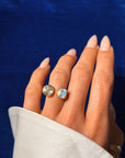 OF THE SUN AND THE MOON AND FINDING MYSELF PERFECTLY SUSPENDED IN TIME // VICTORIAN OLD MINE CUT DIAMOND AND ADULARESCENT MOONSTONE TOI ET MOI