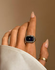 I LOOK TO THE HEAVENS AND FIND YOU IN THE FIRST STAR // GEORGIAN BAGUE AU FIRMAMENT RING OF THE HEAVENS