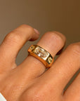 I AM EFFERVESCENT, I AM THE LOVE OF MY LIFE // SOLID GOLD CHAMPAGNE MIXED SHAPE DIAMOND BAND
