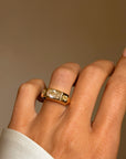 I AM EFFERVESCENT, I AM THE LOVE OF MY LIFE // SOLID GOLD CHAMPAGNE MIXED SHAPE DIAMOND BAND