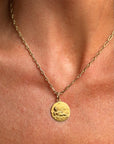 HANG YOUR HEAD OVER, HEAR THE WIND BLOW // ART NOUVEAU FRENCH MEDALLION