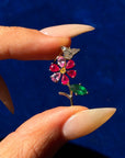 TEND TO YOUR OWN GARDENS, AND WATCH WHAT GROWS // ONE OF A KIND GEMSTONE BLOOM WITH DIAMOND BUTTERFLY PENDANT