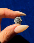 HERE WHERE THE WATER MOVED SWIFTLY AND THE FLOWERS BOWED THEIR HEADS IS WHERE I FOUND MEDICINE // VICTORIAN OLD MINE CUT DIAMOND CLUSTER PENDANT