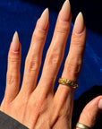KISS ME UNDERNEATH THE GENTLE ROCKING OF THE SEA // CARRERA Y CARRERA LOVERS KISS RING SZ 8