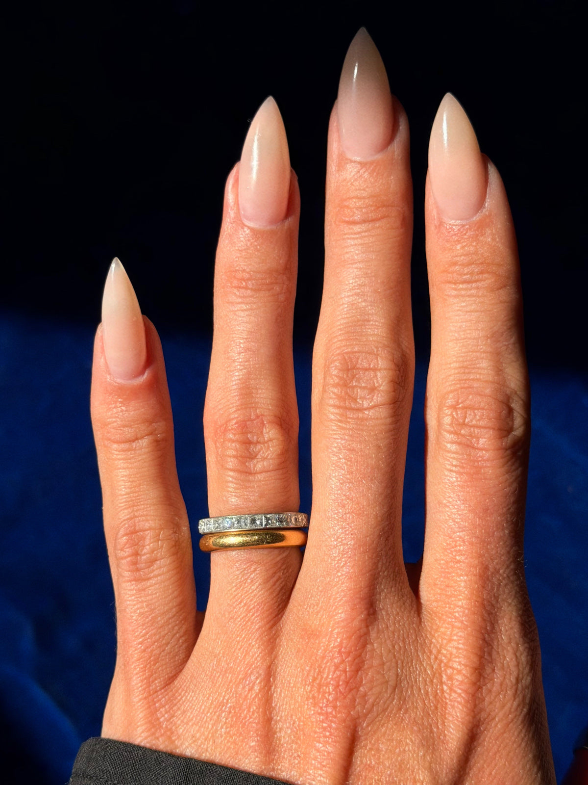 OF CINDERS AND BRICK FIREPLACES // CARRÉ CUT DIAMOND ETERNITY BAND SZ 4.25