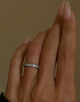 OF CINDERS AND BRICK FIREPLACES // CARRÉ CUT DIAMOND ETERNITY BAND SZ 4.25