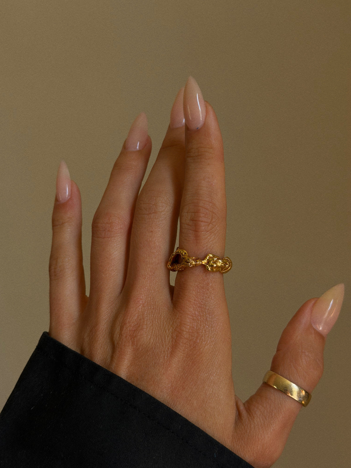 SING TO ME AND TAKE ME DOWN, DOWN, DOWN // FIGURAL MERMAID SIREN 18K GOLD RING