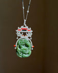 I DO NOT NEED PERMISSION, I AM DIVINELY AND FIERCELY PROTECTED // INCREDIBLE ART DECO JADE DRAGON PENDANT