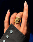 OF RIP VAN WINKLE AND DREAMING OF TALL TALES // VINTAGE WISE OLD MAN MASK RING