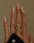 OF RIP VAN WINKLE AND DREAMING OF TALL TALES // VINTAGE WISE OLD MAN MASK RING