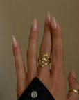 OF RIP VAN WINKLE AND DREAMING OF TALL TALES // VINTAGE WISE OLD MAN MASK RING