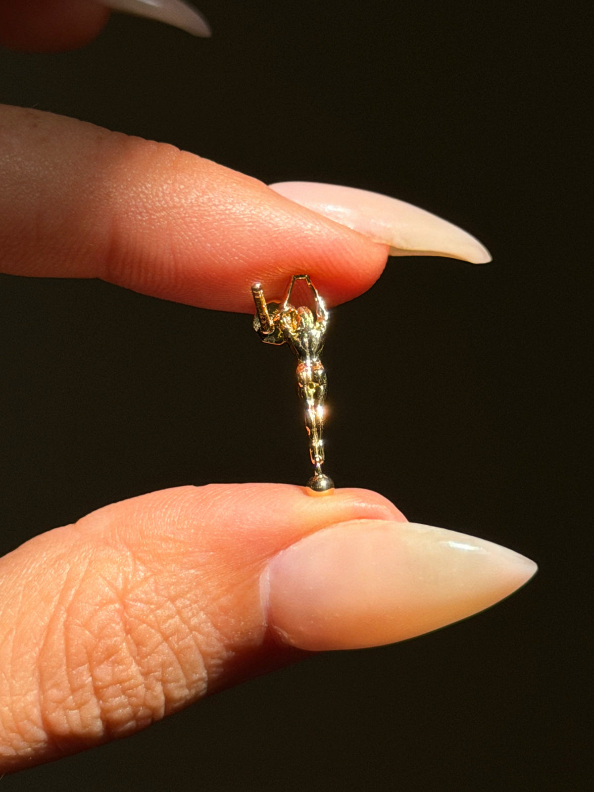 I WAS SOLD THE IDEA THAT BEING SKINNY MADE ME MORE DESIRABLE // STRONG WOMAN FIGURAL EARRINGS WITH DIAMONDS