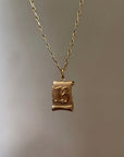 TELL ME OF ALL YOUR LUCKS AND LOSSES, LOVE // VINTAGE LUCKY 13 SCROLL CHARM