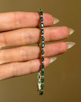 I AM VERDANT AND ABUNDANT AND CLEAR // VINTAGE EMERALD TENNIS BRACELET