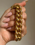 OH, I AM VERY CERTAIN YOU HAVE NO IDEA WHO YOU ARE MESSING WITH // MEGA 18K GOLD CURB LINK BRACELET