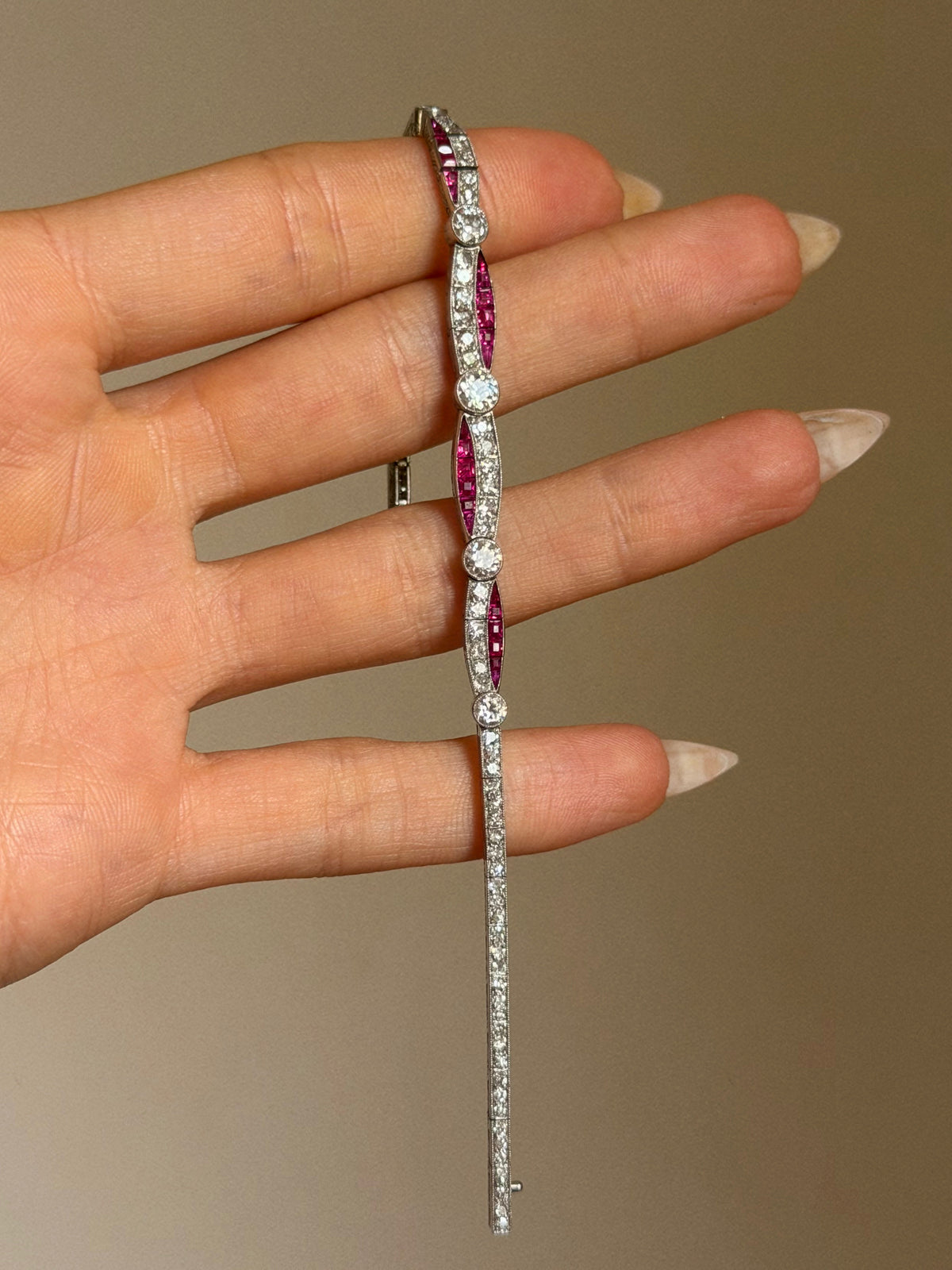 TAKE ME TO WHERE YOUR HEART IS // DECO RUBY AND DIAMOND BRACELET