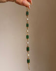 OF WEAVING REEDS BY THE OCEAN // VINTAGE ENAMEL AND PEARL BRACELET