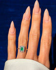 I WALKED TO THE PATCH OF GRASS WHERE I COULD LAY MY WORRIES TO THE SOFT SUN // 1900'S EMERALD AND DIAMOND RING