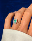 I WALKED TO THE PATCH OF GRASS WHERE I COULD LAY MY WORRIES TO THE SOFT SUN // 1900'S EMERALD AND DIAMOND RING