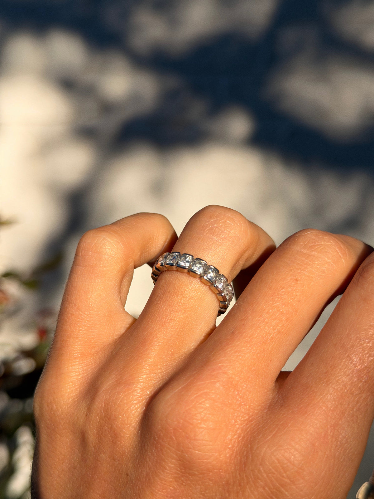 I'VE BEEN BUILDING MUSCLE AND BONE AND I LIKE THE STRENGTH OF MY THIGHS // SZ 5.5 DIAMOND ETERNITY BAND