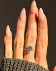 AND THERE YOU WERE, DAZZLING AND DIVINE AND COMPLETE // VINTAGE ZIRCON AND DIAMOND TOI ET MOI RING