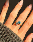 AND THERE YOU WERE, DAZZLING AND DIVINE AND COMPLETE // VINTAGE ZIRCON AND DIAMOND TOI ET MOI RING