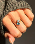 AND THERE YOU WERE, DAZZLING AND DIVINE AND COMPLETE // VINTAGE ZIRCON AND DIAMOND TOI ET MOI RING