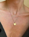 L IS FOR // L INITIAL DISC NECKLACE