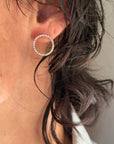 JUMP THROUGH HOOPS FOR ME // DIAMOND PAVE CIRCLE EARRINGS