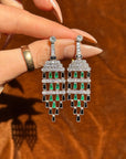THE NIGHT WAS ELECTRIC, FULL AND RICH WITH GLAMOUR // EXCEPTIONAL ART DECO TAPERED BAGUETTE EARRINGS