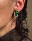 BUTTERFLY KISSES AND SECRET GARDEN TRYSTS // CARVED JADE AND DIAMOND EARRINGS