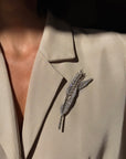 THEY NEVER EXPECTED TO SEE ME RISE BUT I AM REBORN AGAIN AND AGAIN // INCREDIBLE MIDCENTURY DIAMOND WHEAT BROOCH