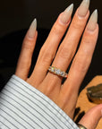 A MOTHER'S LOVE IN FULL // VICTORIAN FIVE STONE OLD MINE CUT DIAMOND BAND