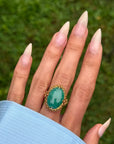 I ATTRACT FORTUNE AND GIVE HARMONY WHEREVER I GO // 18K GOLD JADE RING