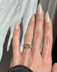 THE 1930's GOLDEN ZIRCON RING