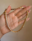I MOVE SLOWLY AND WITH INTENTION LIKE A SNAKE WEAVING IN THE GRASSES // VINTAGE GOLD ARTICULATED CHOKER COLLAR