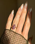 THE RUBY DIAMOND COBBLESTONE NAVETTE RING