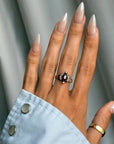 THEY WAITED ON THE BRIDGE FOR THE TIME WHEN THE BATS WOULD COME // VICTORIAN GARNET AND PEARL RING