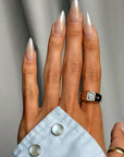 BULLSEYE, BABY // VINTAGE DIAMOND SIGNET BAND