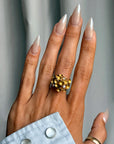 THE ABUNDANCE! THE FREEDOM! THE GROWTH IS BURSTING WITHIN ME // 1960'S GOLD ART RING