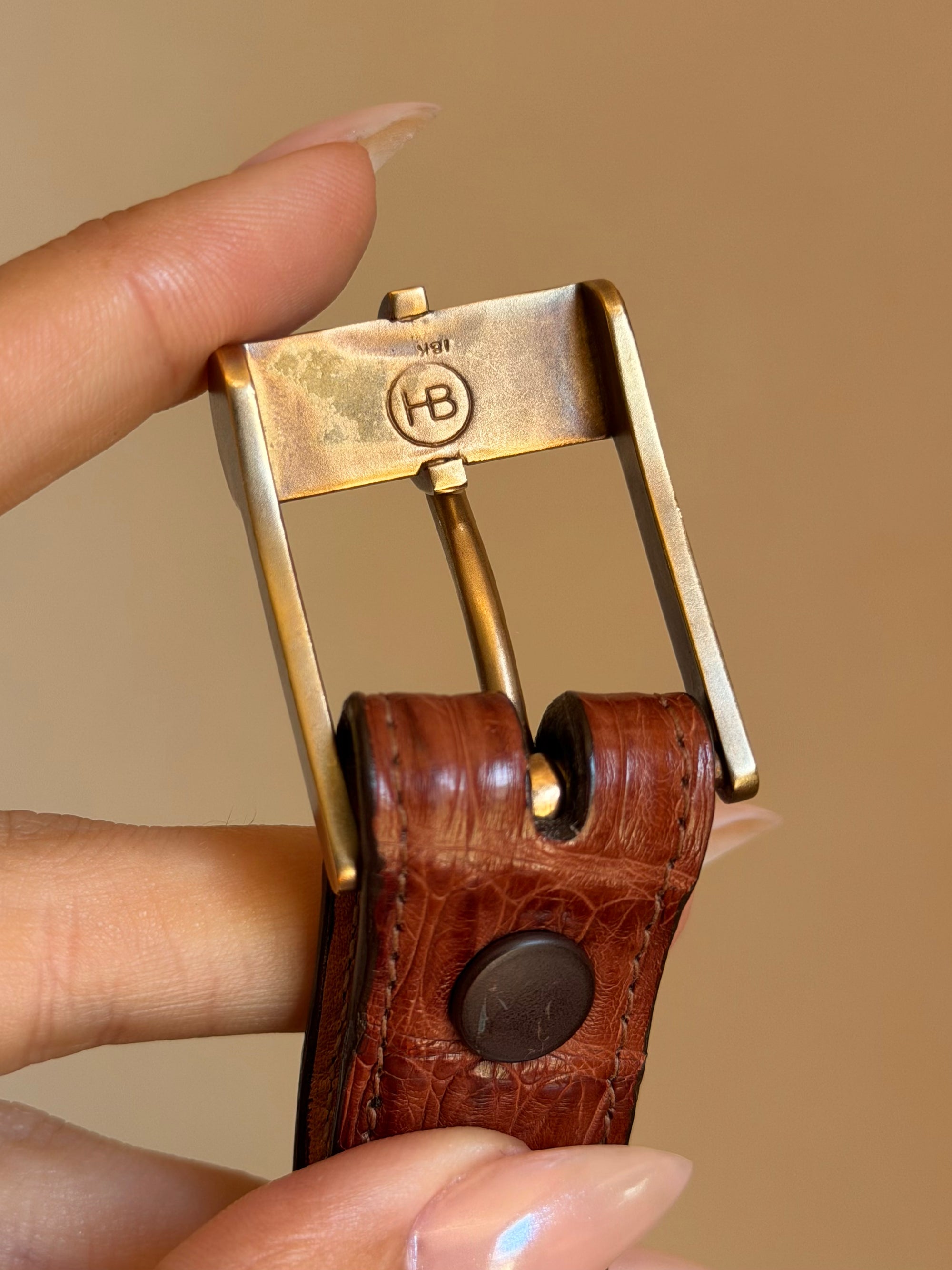 GET ON AND HOLD ON TIGHTLY // VINTAGE HARLEY BALDWIN BELT WITH 18K GOLD BUCKLE